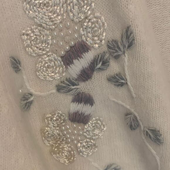 Fuzzy Winter White Sweater - Picture 5 of 8